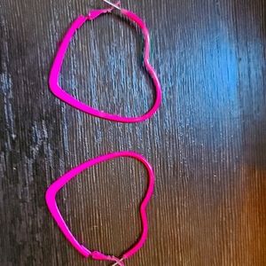 Heart hoop earrings